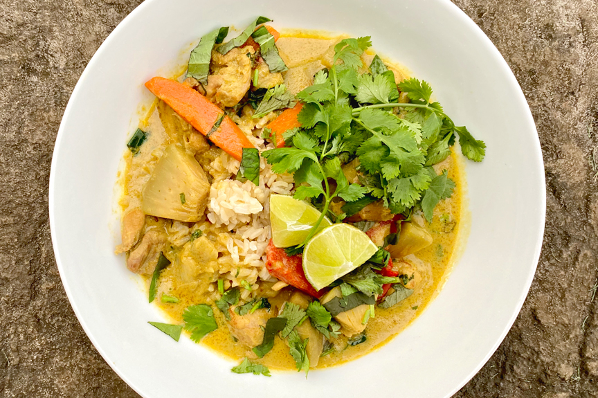 Thai Chicken and Breadfruit Curry